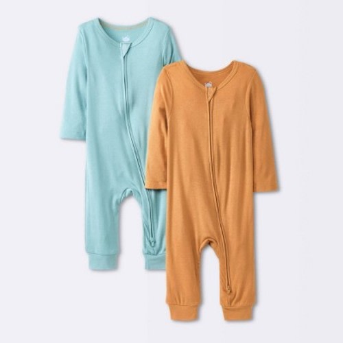 Baby 2pk Modal Blend Romper - Cloud Island™, Color: Blue