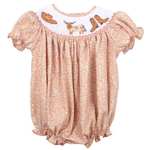 9 - 12 mo UT Texas Longhorns Smocked Girls Bubble – Howdy House Kids
