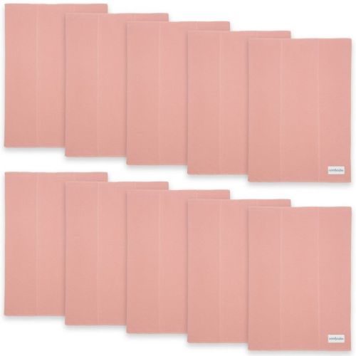 Burp Cloths 100% Cotton Washcloths for Boys and Girls by Comfy Cubs - Bold Blush, Pack of 10