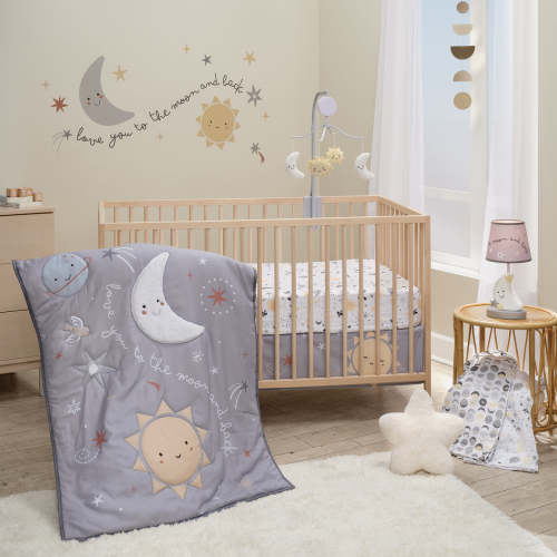 Little Star Celestial 3-Piece Nursery Baby Crib Bedding Set– Lambs & Ivy
