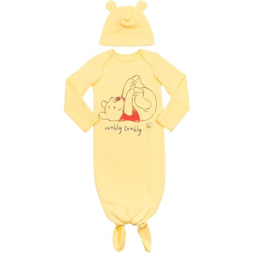 Disney Pixar Monsters Inc. Lion King Winnie The Pooh Simba Mike Baby Long Sleeve Cosplay Swaddle Sleeper Gown and Hat Infant - 0-6 Months - Winnie the Pooh