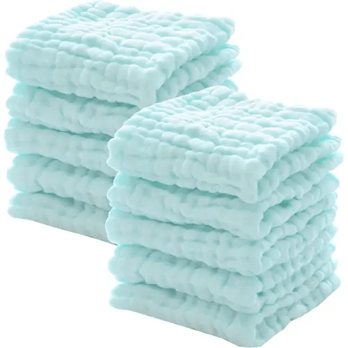 Looxii Baby Washcloths Luxury Bamboo Wash Cloths Ultra Soft Face Towel for  Baby Registry as Shower 6 Pack (12x12, White)