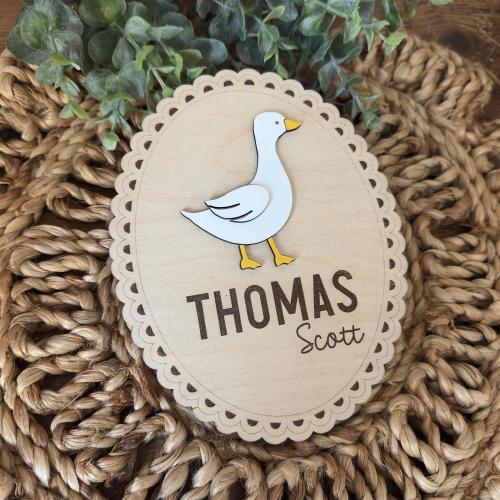 Silly Goose Hospital Name Sign, Goose Birth Announcement Sign, Silly Goose Baby Name Sign, Name Sign For Nursery