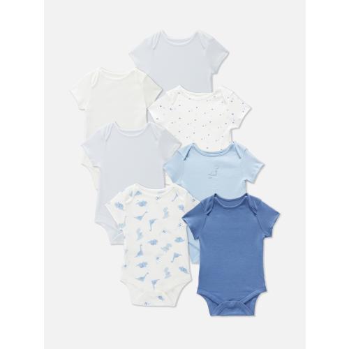 7-Pack Dinosaur Short Sleeve Bodysuits
