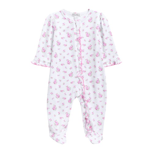 Ruffle Pima Cotton Footie, 3-6M