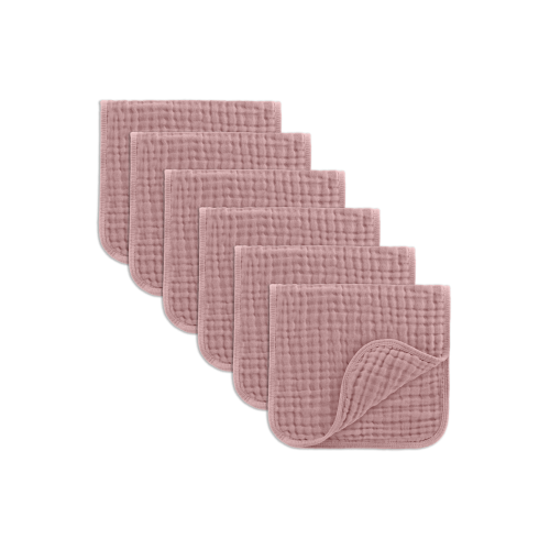 Muslin Burp Cloths - Pack of 6