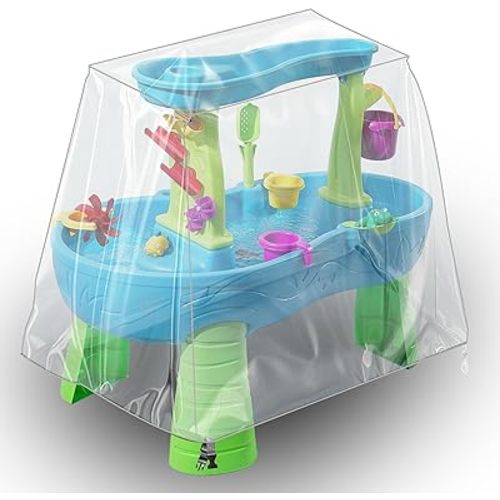 Kids Water Table Cover, Fit Step2 Rain Showers Splash Pond Water Table Waterpark Play Table Cover Outdoor Toys Cover - (Cover Only) Transparent PVC (Transparent)