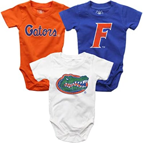 Wes and Willy Baby College Team 3 Pack Bodysuits