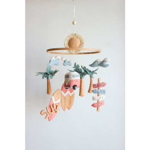 Surf baby mobile, beach baby mobile, ocean baby mobile