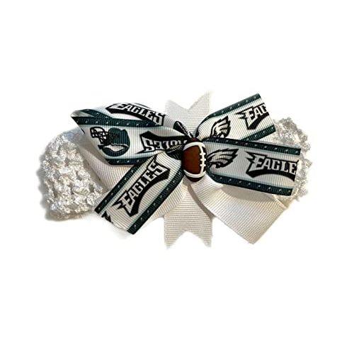 Eagles Baby Girl Boutique Bow Crocheted Headband