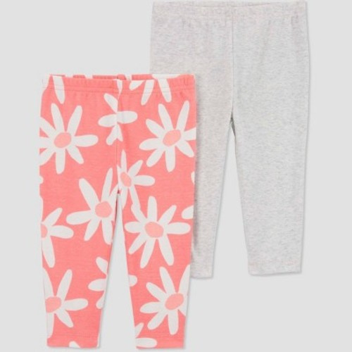 Carter's Just One You® Baby Girls' 2pk Pants, Color: Orange/Gray, Size