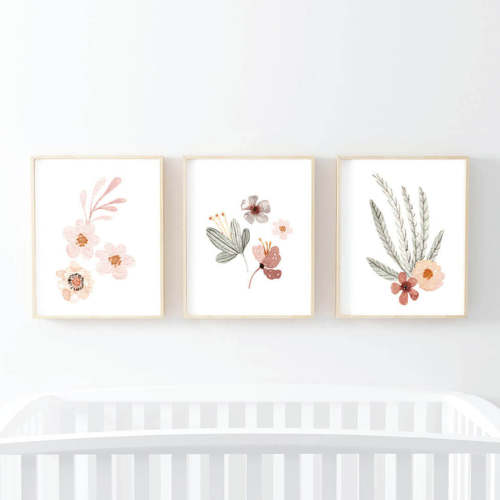 Wren's Wildflower Bundled Digital Nursery Wall Art