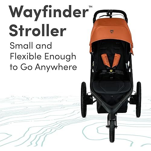BOB Gear Wayfinder Jogging Stroller with Snack Tray, Independent Dual Suspension, Air-Filled Tires, and 75-Pound Weight Capacity, Canyon
