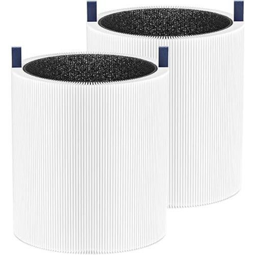 2 Pack 511 Replacement Filter Compatible with Blueair Blue Pure 511 Air Purifier, H13 True HEPA Filters with Particle and Activated Carbon Replacement Filter (Not Fit for 511 Auto)