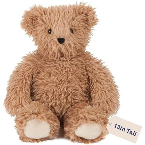 Vermont Teddy Bear Stuffed Animal 13 Inch | Almond Brown Bear Stuffed in USA with 100% Recycled Filling | Bear Hospital Care Support