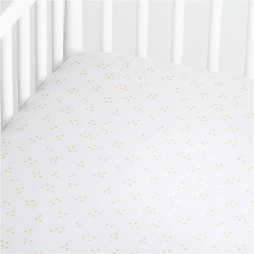 Organic White Muslin Crib Fitted Sheet