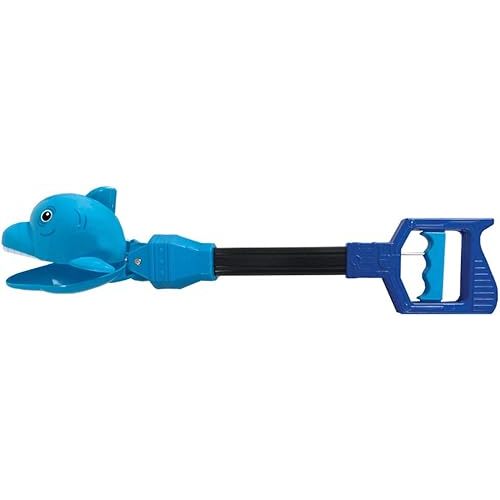 Dolphin from Deluxebase. Jumbo Animal Hand Grabber with Long Reach Handle. Kids Reacher Tool and Pick Up Claw Toy for Fun Activity Gifts and Party Favors.