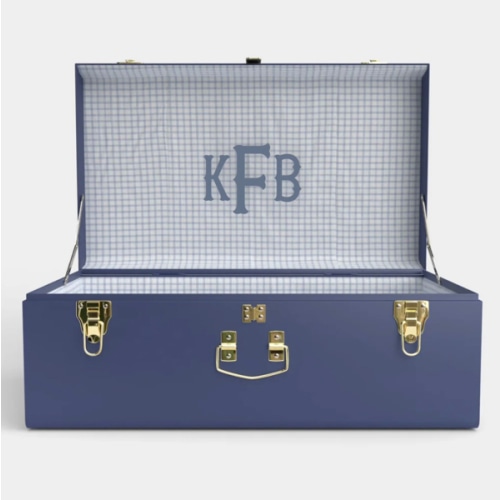 Grand Classic Trunk - Navy - Picnic in Blue / Embroidery