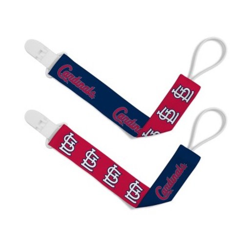 BabyFanatic Officially Licensed Unisex Pacifier Clip 2-Pack - MLB St. Louis Cardinals - Officially Licensed Baby Apparel