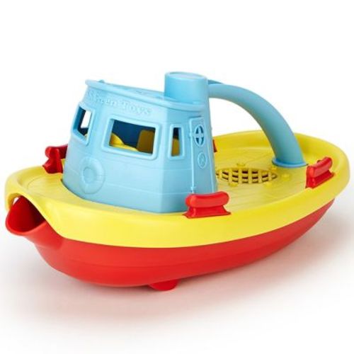 Green Toys: My First Tugboat Blue Top - Fun Floating Bathtime Play Toy, Ages 6 Months+
