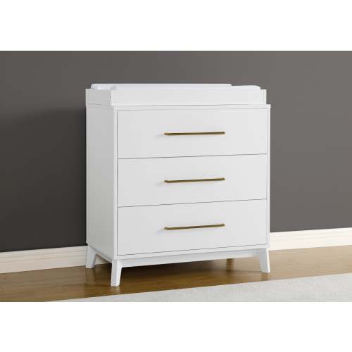 Spencer 3 Drawer Dresser with Changing Top and Interlocking Drawers