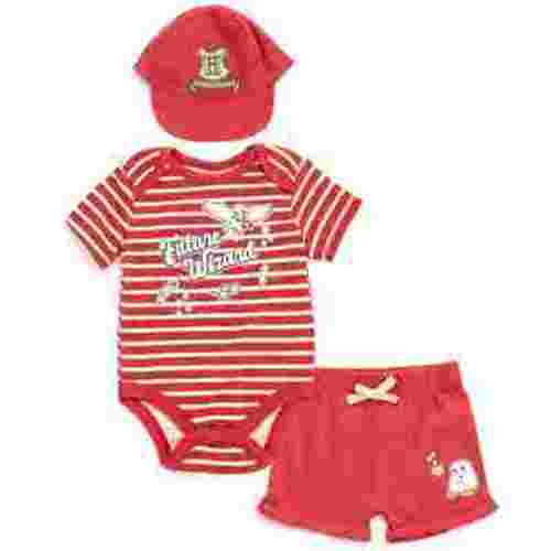 Harry Potter Hedwig Owl Bodysuit, Shorts and Baseball Cap 3 Piece Outfit Set Newborn to Infant