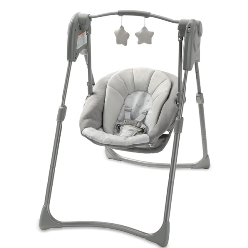 Graco Slim Spaces Compact Baby Swing, Reign