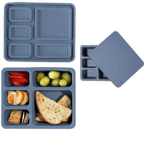 Austin Baby Co Leak-proof Silicone Bento Box - Camper Violet