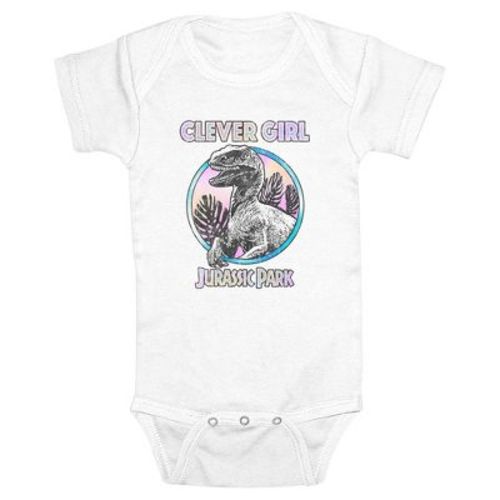 Infant's Jurassic World Retro Clever Girl Bodysuit - White - 6 Months