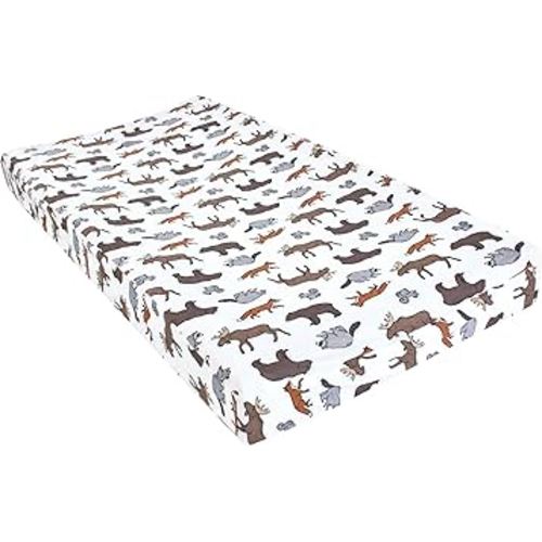 Hudson Baby Unisex Baby Changing Pad Cover, Animal Adventure, One Size