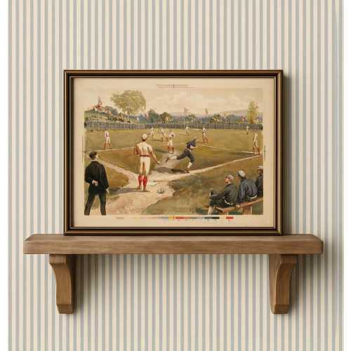 Vintage Baseball Print – Classic Sports Wall Décor for Boys Room, Man Cave, or Sports Enthusiast Gift