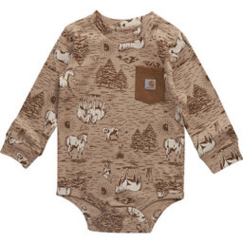 Carhartt Long-Sleeve Pocket Bodysuit for Babies, Nomad