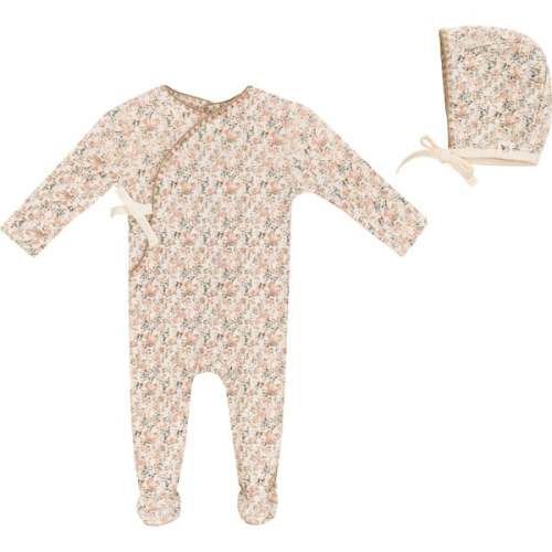 Ribbed Floral Onesie with Hat Maple - Bebe Bella | Maisonette