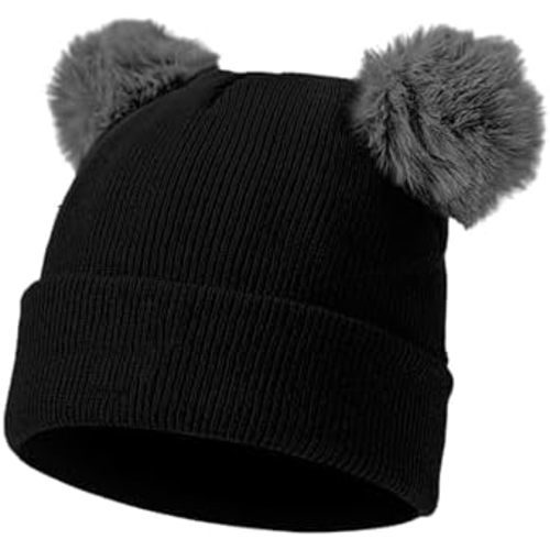 Baby Beanie Hat Toddler Infant Winter Knitted Hat Kids Soft Warm Pom Pom Beanie Cap for Boys Girls