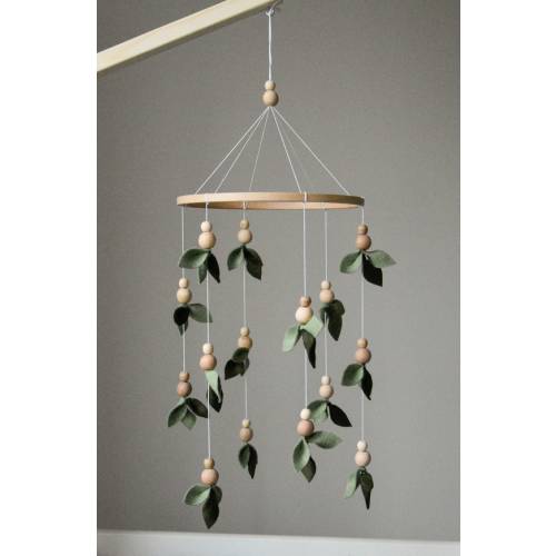 Forest Style Baby Crib Mobile, Floral Nursery Baby Mobile, Lighter and Darker Leaves, Leaf Crib Mobile, Baby Shower Gift, Minimalist Mobile - Etsy