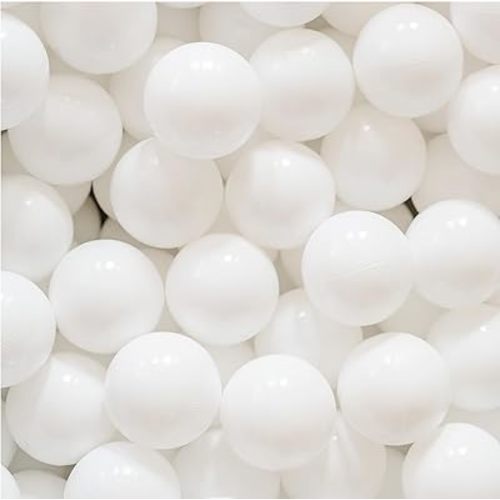 100 Pack Plastic Balls for Ball Pit 3.1" D Vibrant Play Balls for Ball Pit, Tents, and Play Pens for Babies and Toddlers - Ball Pit Balls Promote Active Play and Sensory Fun - Ivory