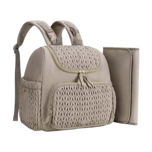 PETSOLA Baby Diaper Backpack Female Stylish Multifunctional Travel Diaper Bag for Mom Handbag for Snacks Outgoing Mom Brown