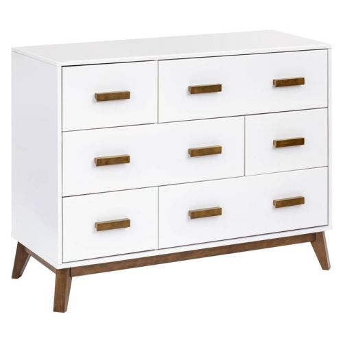 Babyletto Scoot 6 Drawer Dresser - White/washed Natural