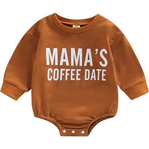 FYBITBO Baby Girl Boy Crewneck Sweatshirt Bubble Romper Long Sleeve Shirt Onesie Valentines Day Outfit Fall Clothes