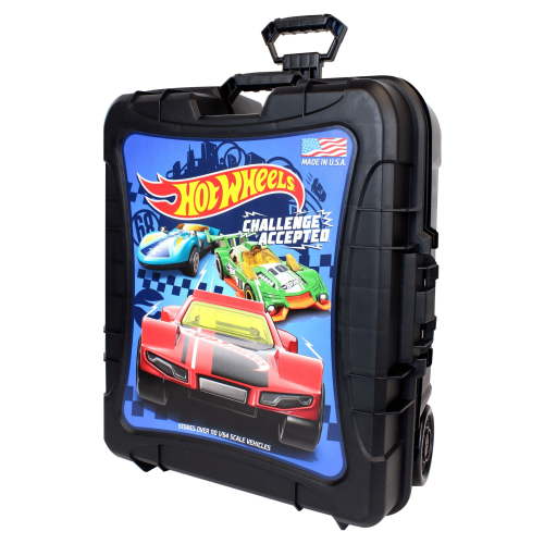 Hot Wheels 110 Vehicle Playsets Plastic Carrying Case in Black, for Child Ages 3+