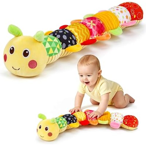 Baby Toys 0-6 Months Musical Stuffed Caterpillar Tummy Time Toys Esssential