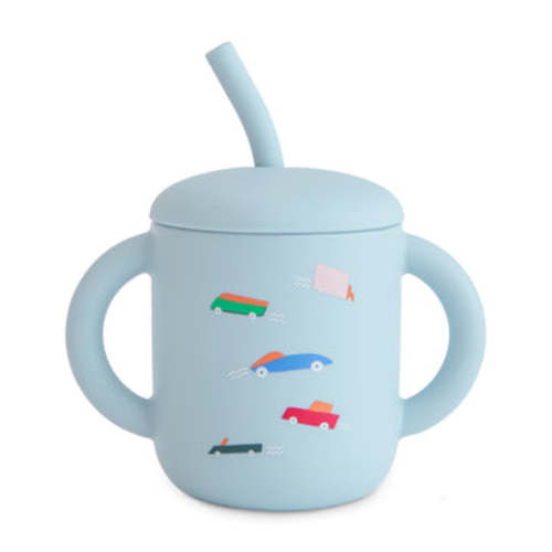 Mushie Baby Silicone Training Cup + Straw