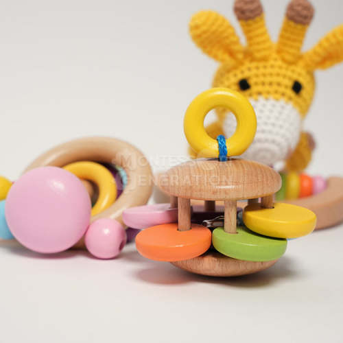 Buy Montessori 5 Piece Wooden Rattle Kit Online I Montessori Generation