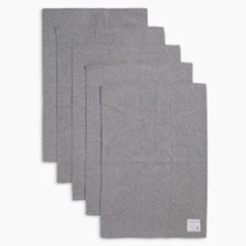 Burt's Bees Baby Organic Burp Cloth (5 Pack) - Heather Grey Solid