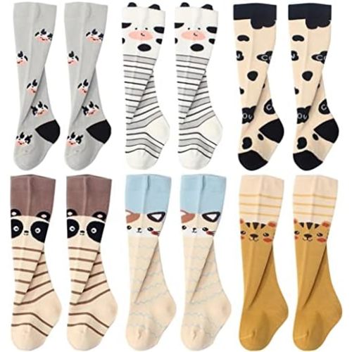 QandSweat Unisex-Baby Knee High Socks Seamless Toddler Boy Girls Cotton Uniform Stockings