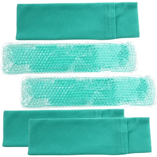 Perineal Cooling Pad, Postpartum Cold Packs Gel Bead Ice Pack Cold Therapy for Women After Pregnancy and Delivery, 2 Ice Pack and 3 Cover (Teal)