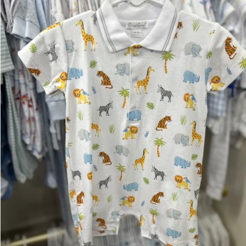 Tropical Jungle Short Playsuit. Size: 12-18M