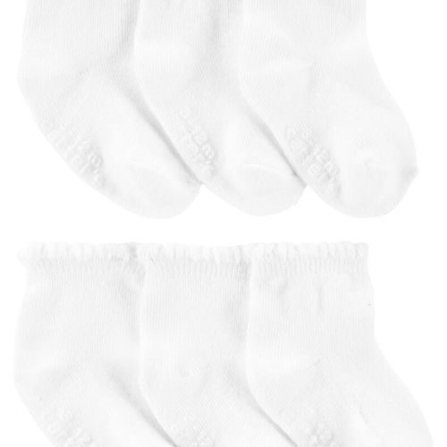 White Baby 6-Pack Crew Socks | carters.com