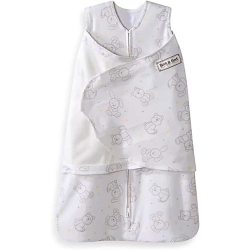 HALO 0-3month 100% Cotton Sleepsack Swaddle, 3-Way Adjustable Wearable Blanket, TOG 1.5, Floppy Friends, Newborn, 0-3 Months