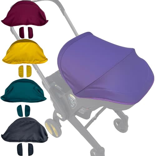 Feliliber Stroller Replacement Accessories Canopy, Colorful Sun Shade Compatible with Doona Car Seat & Strollers (Purple)